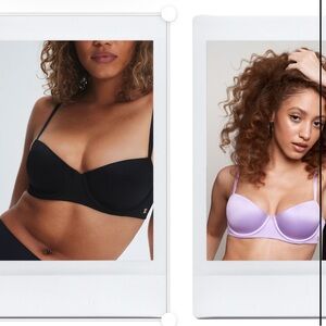 Purple and black Savage x Fenty bras sz 36 D